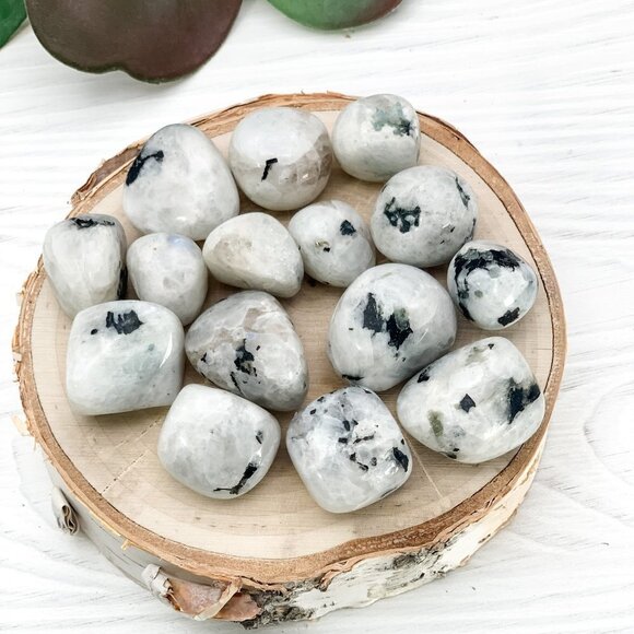 Rainbow Moonstone Crystal, Tumbled (1 Per Order) - Picture 1 of 6
